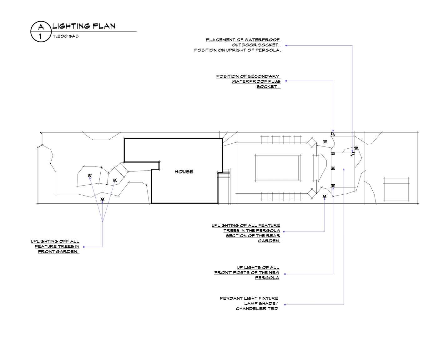 garden lighting plan